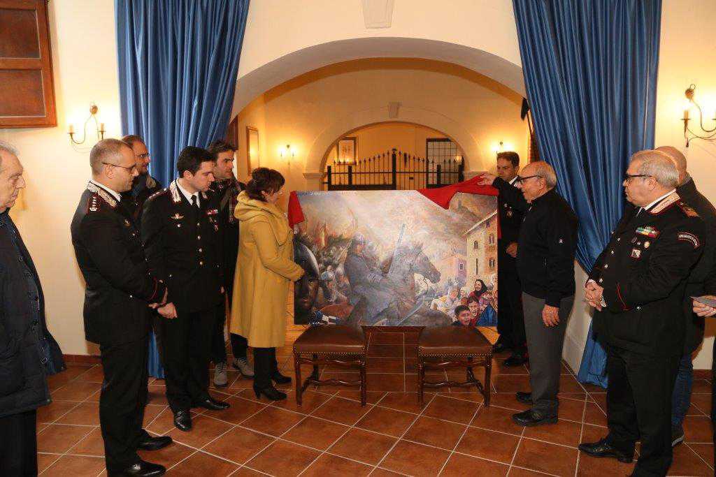 Donata copia del dipinto "L'Assedio di Cosenza" ai Carabinieri