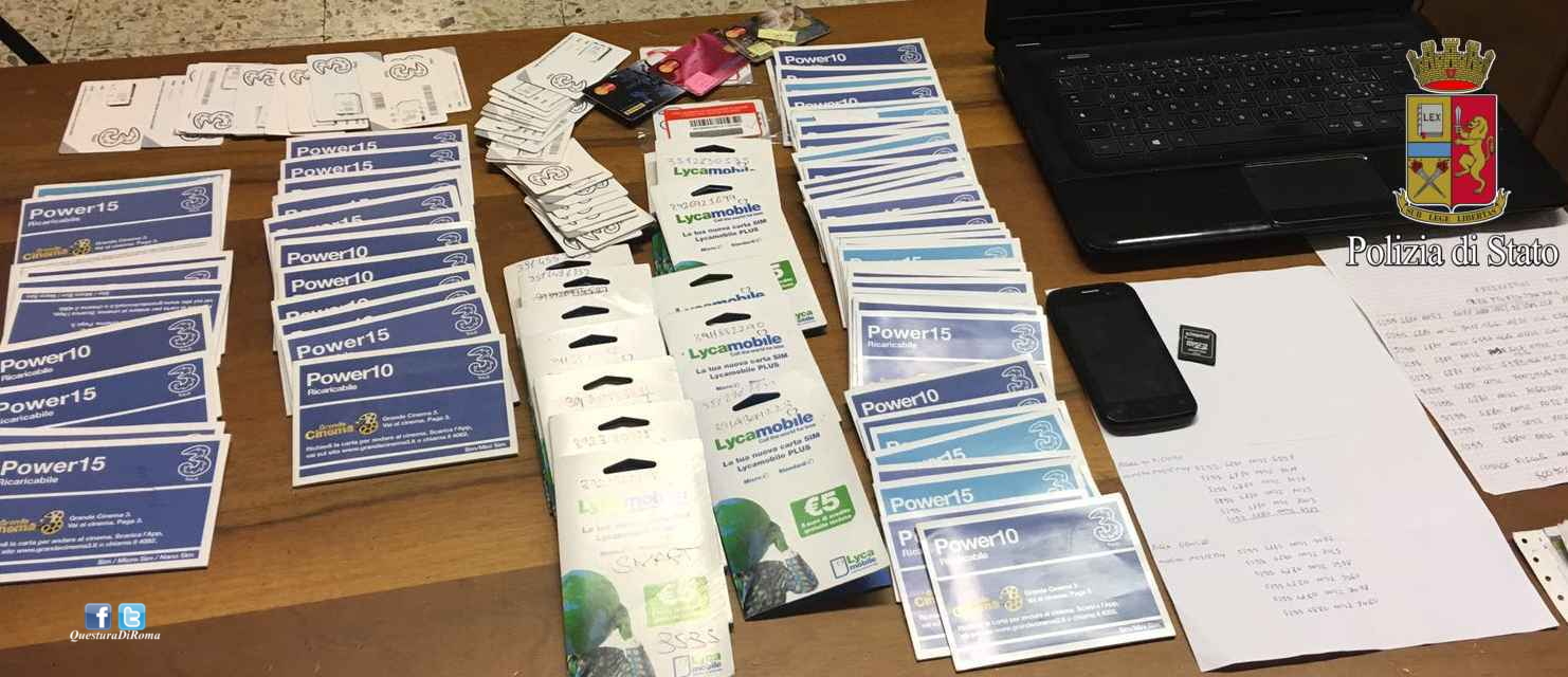 Truffe online. Il materiale sequestrato dal commissariato Villa Glori