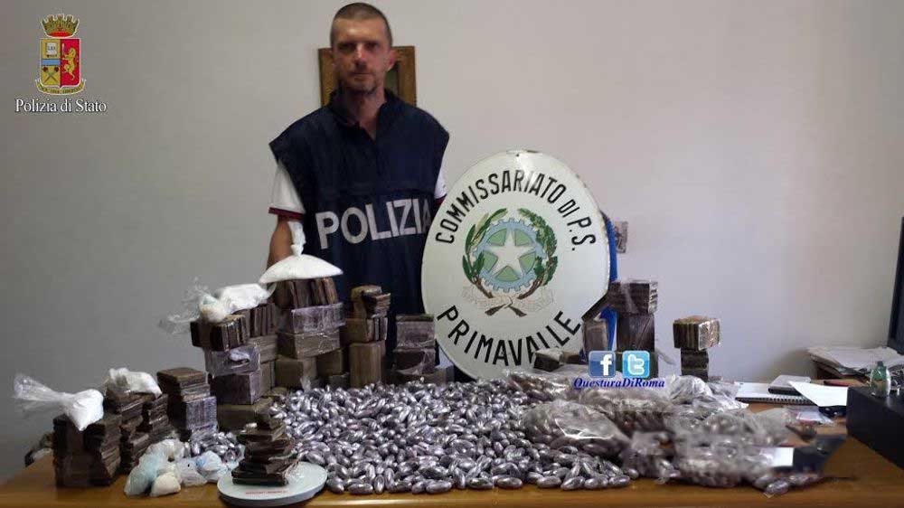 Operazioni antidroga a Roma: 9 arresti e sequestri di cocaina