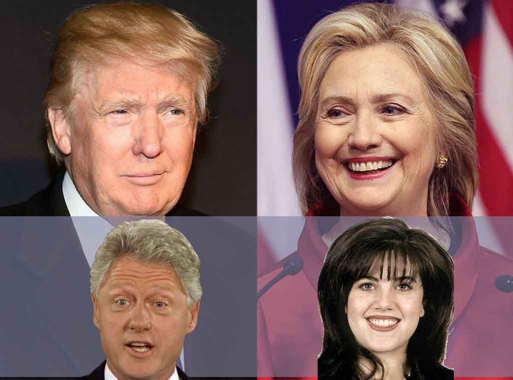 Trump, Hillary, Bill e Monica 