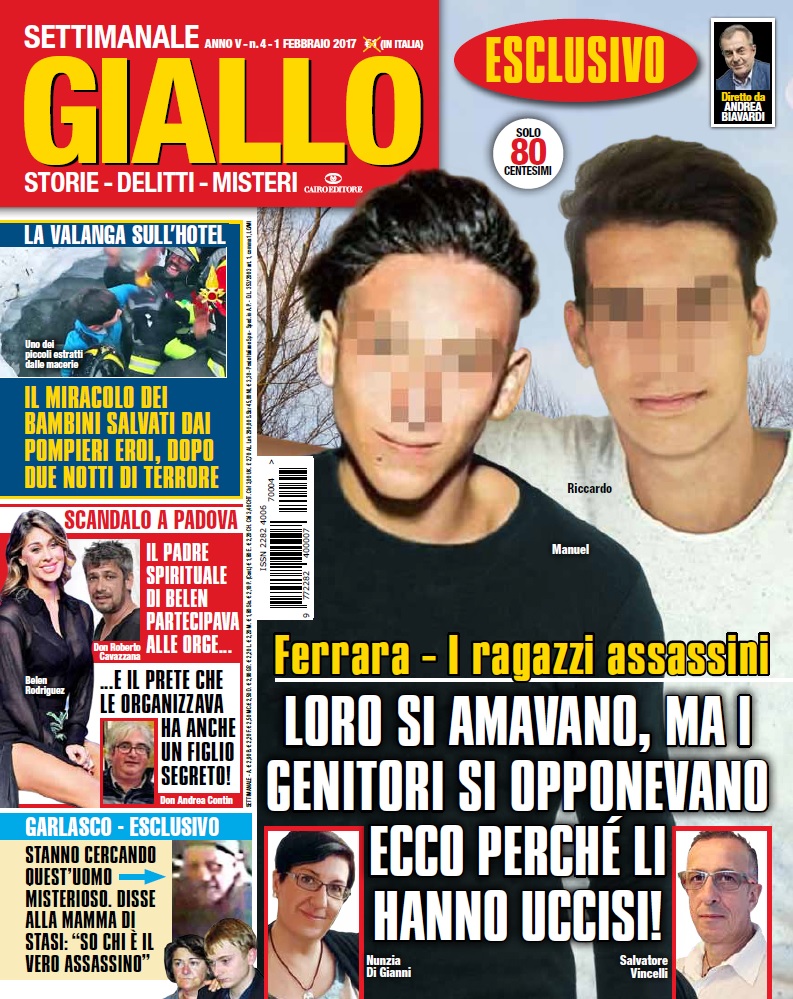 La copertina di Giallo in edicola dal 25 gennaio sul caso di Pontelangorino