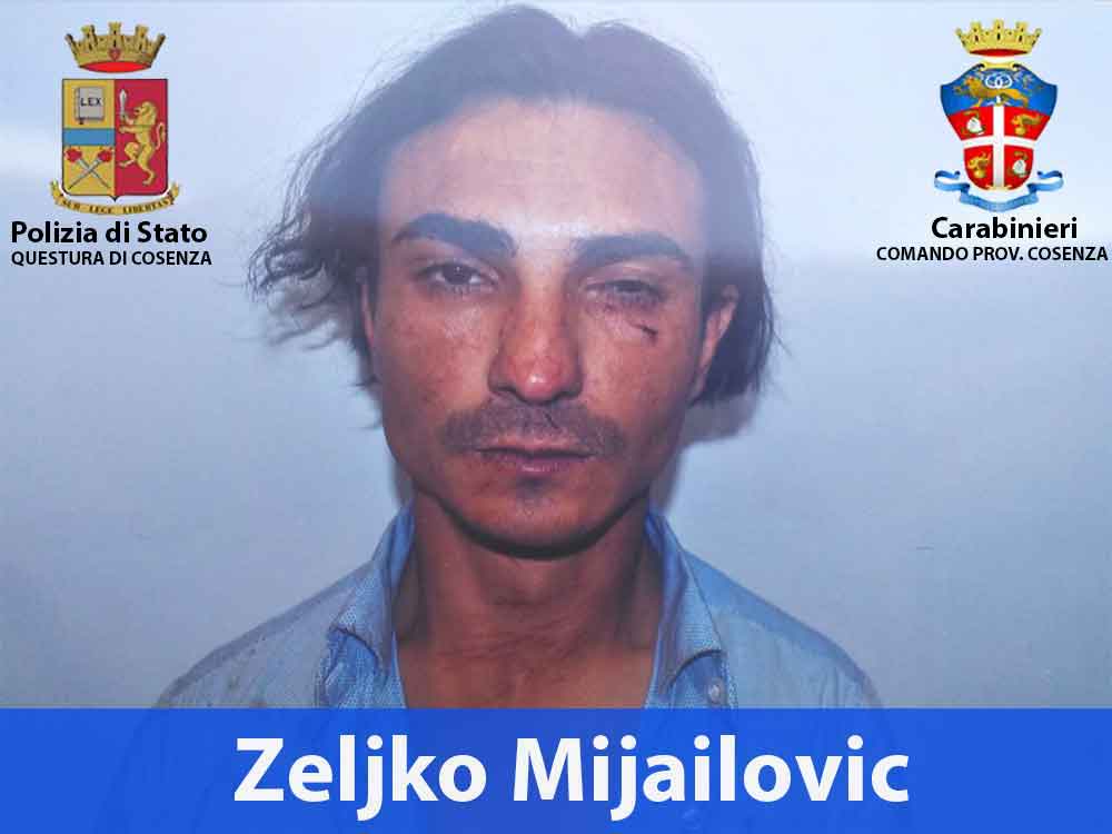 Zeljko Mijailovic arrestato dalla Polizia dopo inseguimento coi Carabinieri di Rende