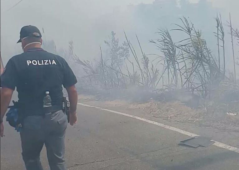 incendio nel cosentino