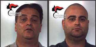 Da sinistra Angelo Scarfone e Luigi Timpani presunti responsabili dell'omicidio