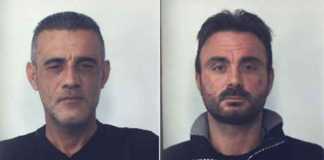 Da sinistra Tomaino e D'Andrea condannati e arrestati per la rapina a Vibo Valentia