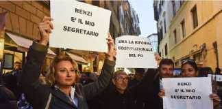 Manifestazione pro Renzi