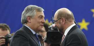 Antonio Tajani e Martin Schulz