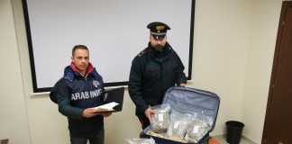 I carabinieri di Locri con la marijuana sequestrata