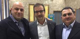 Da sinistra Francesco De Cicco, il sindaco Mario Occhiuto e Michelangelo Spataro