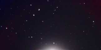 Prima foto del telescopio astronomico di Savelli a galassia Sombrero