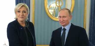 Marine Le Pen e Vladimir Putin al Cremlino