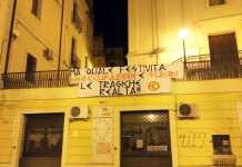 striscione 1 maggio Azione identitaria