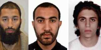 Le foto dei tre terroristi di Londra, da sinistra Khuram Shazad Butt, Rachid Redouane e Youssef Zaghba (italo marocchino