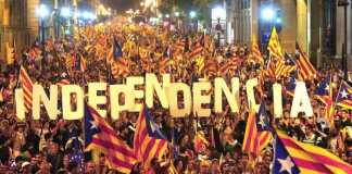Manifestazione dei catalani pro referendum per l'indipendenza