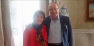 La direttrice della biblioteca, Rita Fiordalisi e il presidente della provincia di Cosenza Franco Iacucci