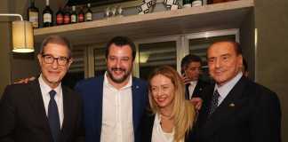 In foto Musumeci, Salvini, Meloni Berlusconi