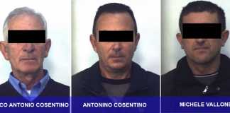 Da sinistra Rocco Antonio Cosentino, Antonino Cosentino e Michele Vallone