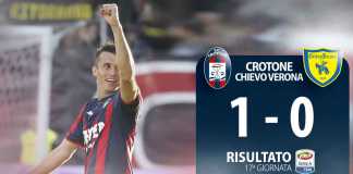 Budimir esulta dopo il gol in Crotone Chievo