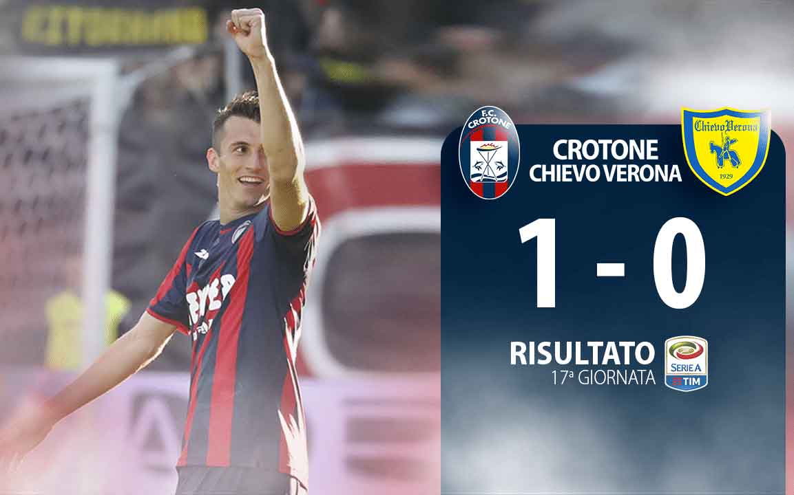 Budimir esulta dopo il gol in Crotone Chievo 