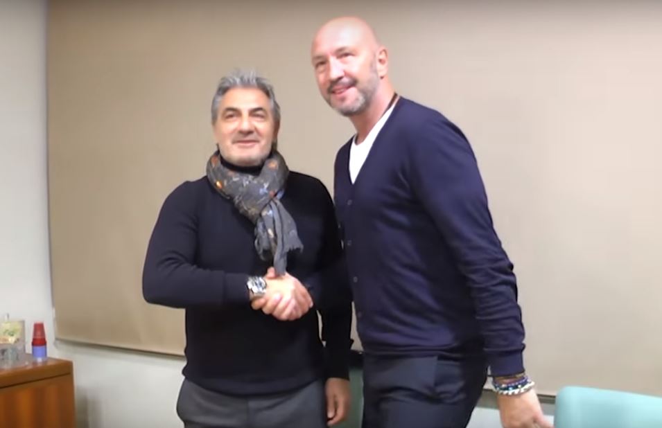 Walter Zenga e Gianni Vrenna prima della conferenza stampa di presentazione a Crotone