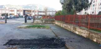 Il luogo dove era parcheggiata l'auto dell'assessore di Cosenza De Cicco