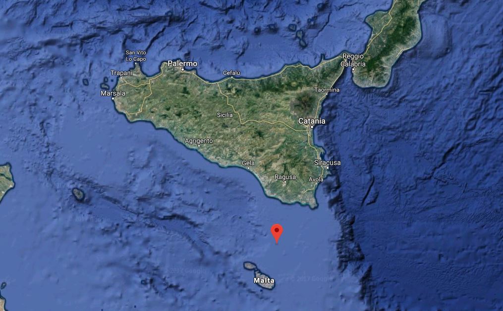 terremoto ragusa canale di sicilia 