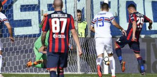 Il gol di Trotta in Crotone Sampdoria