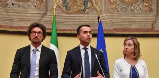 Luigi Di Maio al termine delle consultazioni con Fico