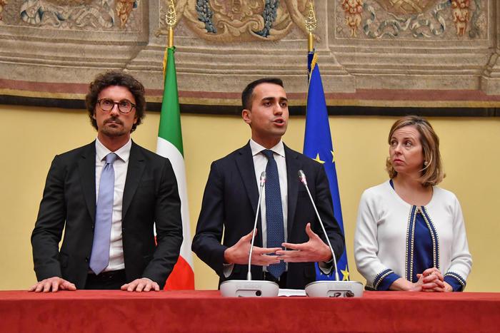 Luigi Di Maio al termine delle consultazioni con Fico