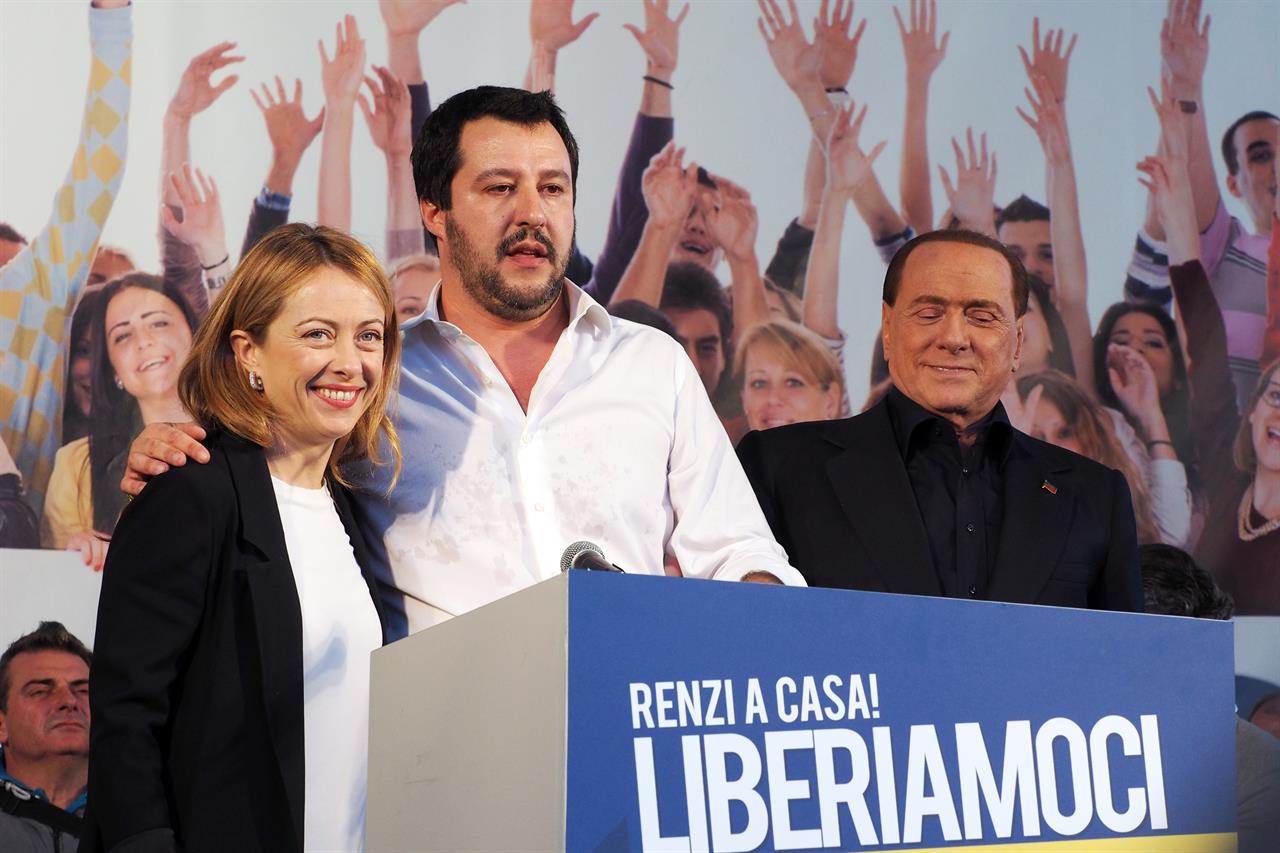 Meloni Salvini Berlusconi