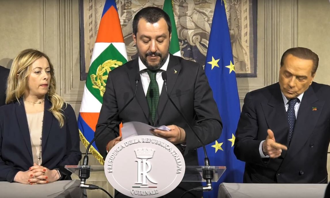 Salvini Meloni Berlusconi quirinale