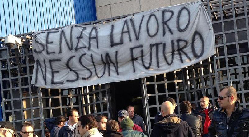 protesta disoccupazione lavoro