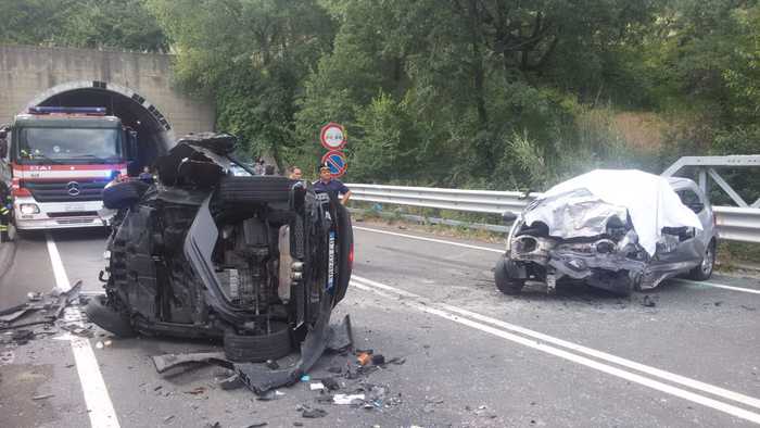 Le auto coinvolte nell'incidente