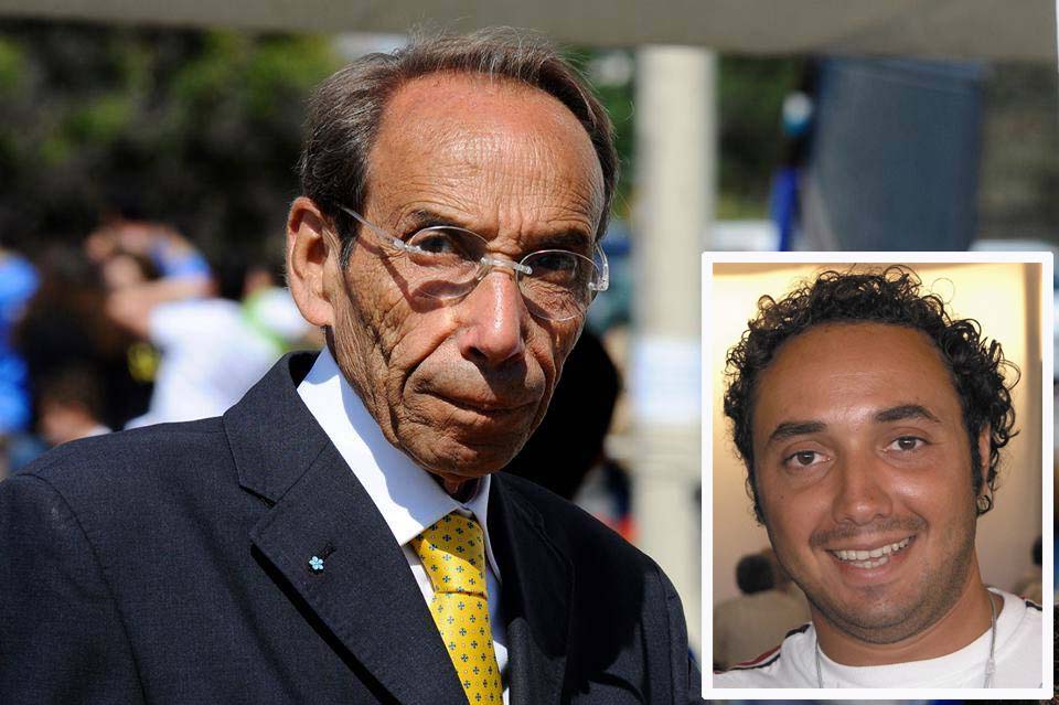 Mario Congiusta, nel riquadro il figlio Gianluca, ucciso dalla 'Ndrangheta