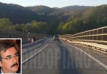 L'inclinazione sul Viadotto Cannavino, nel riquadro il sindacalista Uil Roberto Castagna