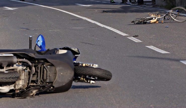 incidente moto bici