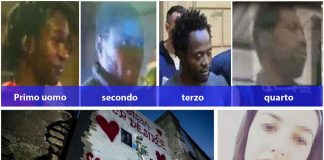 Gli africani fermati per l'omicidio e lo stupro di Desiree Mariottini, nel riquadro in basso