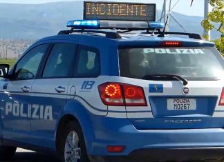 Polizia stradale incidente