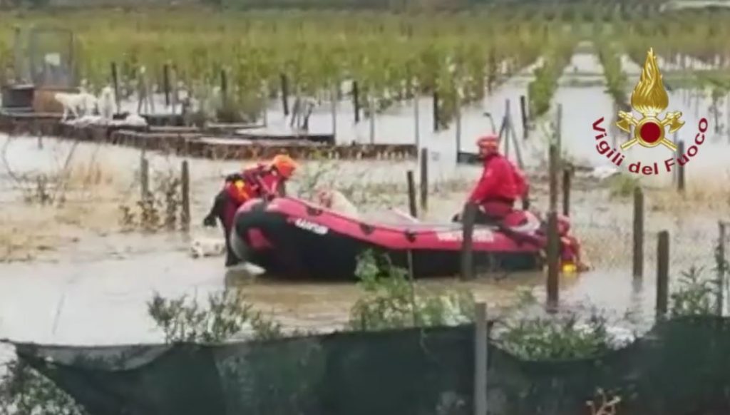 vigili canotto allagamenti maltempo