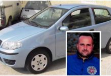 La Fiat Punto di Massimo Vona, nel riquadro