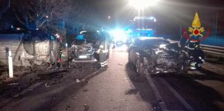 La scena dell'incidente mortale a Porto Recanati