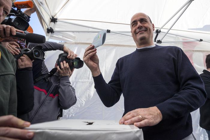 Nicola Zingaretti al voto 