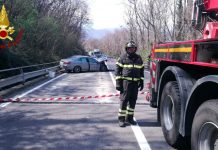 Il luogo dell'incidente sulla SS 107 a San Fili