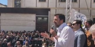 Salvini in Calabria comizio a Catanzaro